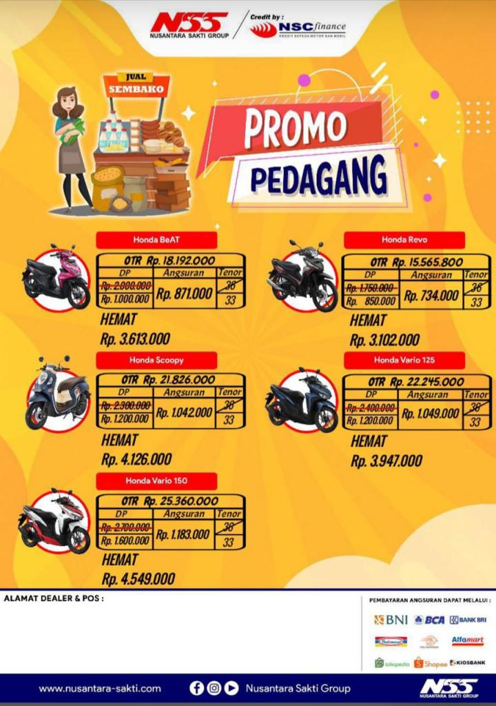 Honda NSS Kedaton mengadakan Program Khusus Pedagang dalam masa promosi bulan April 2021.